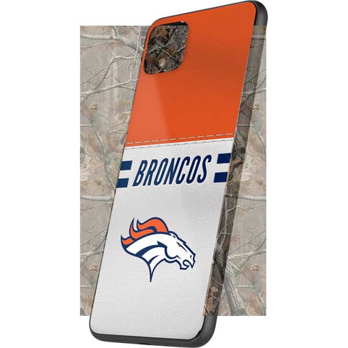 NFL Denver Broncos White Striped Google Pixel 4 XL Skin